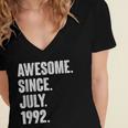 30 Year Old Gift 30Th Birthday Awesome Since July 1992 Women's Jersey Short Sleeve Deep V-Neck Tshirt