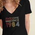 38Th Birthday 1984 Made In 1984 Awesome Since 1984 Birthday Gift Women's Jersey Short Sleeve Deep V-Neck Tshirt
