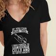 Cello Musician &8211 Orchestra Classical Music Cellist Women's Jersey Short Sleeve Deep V-Neck Tshirt