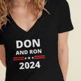 Don And Ron 2024 &8211 Make America Florida Republican Election Women's Jersey Short Sleeve Deep V-Neck Tshirt