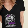 Don&8217T Mess With Titisaurus You&8217Ll Get Jurasskicked Titi Women's Jersey Short Sleeve Deep V-Neck Tshirt