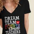 Fourth Grade Teachers Dream Team Aka 4Th Grade Teachers Women's Jersey Short Sleeve Deep V-Neck Tshirt