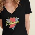 Kokomo Indiana Retro Triangle In City Women's Jersey Short Sleeve Deep V-Neck Tshirt