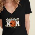 Mothers Day Gift Basketball Mom Mom Game Day Outfit  Women's Jersey Short Sleeve Deep V-Neck Tshirt
