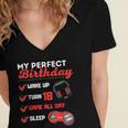 Perfekter 18Th Birthday Gamer Boy Gamer Women's Jersey Short Sleeve Deep V-Neck Tshirt