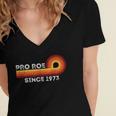 Pro Roe Retro Vintage Since 1973 Womens Rights Feminism Women's Jersey Short Sleeve Deep V-Neck Tshirt