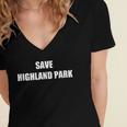 Save Highland Park V2 Women's Jersey Short Sleeve Deep V-Neck Tshirt