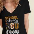 School Counselor Boo Crew Ghost Funny Halloween Matching Women's Jersey Short Sleeve Deep V-Neck Tshirt