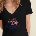 Stars Stripes And Reproductive Rights Roe V Wade Overturn Fight For Women&8217S Rights Women's Jersey Short Sleeve Deep V-Neck Tshirt