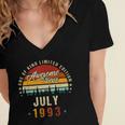 Vintage 29Th Birthday Awesome Since July 1993 Epic Legend Women's Jersey Short Sleeve Deep V-Neck Tshirt