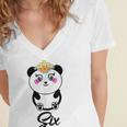 6 Year Old Gifts Cute Panda Birthday Girl 6Th Birthday Funny Women's Jersey Short Sleeve Deep V-Neck Tshirt 6 Year Old Gifts Cute Panda Birthday Girl 6Th Birthday Funny Women's Jersey Short Sleeve Deep V-Neck Tshirt