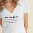 Afro Latino Dictionary Style Definition Tee Women's Jersey Short Sleeve Deep V-Neck Tshirt
