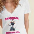 Booba &8211 Grandma Of The Birthday Girl Women's Jersey Short Sleeve Deep V-Neck Tshirt