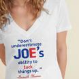 Joes Ability To Fuck Things Up - Barack Obama Women's Jersey Short Sleeve Deep V-Neck Tshirt