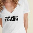 Pure White Trash Funny Redneck Women's Jersey Short Sleeve Deep V-Neck Tshirt