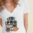 Reproductive Rights Pro Roe Pro Choice Mind Your Own Uterus Retro Women's Jersey Short Sleeve Deep V-Neck Tshirt