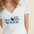 Shark 2022 Week Passion For Shark Men Women Women's Jersey Short Sleeve Deep V-Neck Tshirt