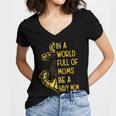 Be A Navy Mom Women's Jersey Short Sleeve Deep V-Neck Tshirt