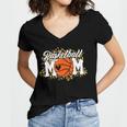 Mothers Day Gift Basketball Mom Mom Game Day Outfit  Women's Jersey Short Sleeve Deep V-Neck Tshirt