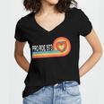 Pro Roe 1973 - Heart Rainbow Feminism Womens Rights Choice Women's Jersey Short Sleeve Deep V-Neck Tshirt