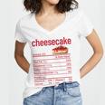 Cheesecake Nutrition Facts Funny Thanksgiving Christmas V3 Women's Jersey Short Sleeve Deep V-Neck Tshirt