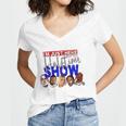 I&8217M Just Here For The Halftime Show Women's Jersey Short Sleeve Deep V-Neck Tshirt