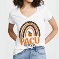 Scary Halloween Pacu Nurse Rainbow Post Anesthesia Care Unit Women's Jersey Short Sleeve Deep V-Neck Tshirt