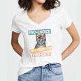 Womens Rights Pro Choice Pro Feminism Pro Cats Women's Jersey Short Sleeve Deep V-Neck Tshirt