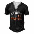American Camper US Flag Patriotic Camping Men's Henley T-Shirt Black