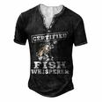 Certified Fish Whisperer V2 Men's Henley T-Shirt Black