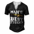 Mans Best Friend V2 Men's Henley T-Shirt Black