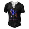 Patriotic Flag Poodle For American Poodle Lovers Men's Henley T-Shirt Black