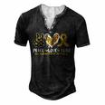 Peace Love Cure Childhood Cancer Awareness Leopart Heart  V6 Men's Henley Button-Down 3D Print T-shirt Black
