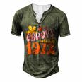 50Th Birthday Groovy Since 1972 Men's Henley T-Shirt Green