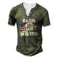 Mens Bald Is Beautiful July 4Th Eagle Patriotic American Vintage Men's Henley T-Shirt Green