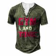 Gym And Tonic Workout Exercise Training Men's Henley T-Shirt Green