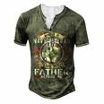 I Am A Navy Veteran Like My Father Before Me Men's Henley Button-Down 3D Print T-shirt Green