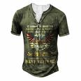 Title Navy Veteran Men's Henley Button-Down 3D Print T-shirt Green