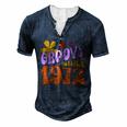 50Th Birthday Groovy Since 1972 Men's Henley T-Shirt Navy Blue
