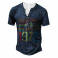 Awesome Since July 1972 Vintage 50Th Birthday 50 Years Old Men's Henley T-Shirt Navy Blue