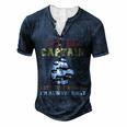 I Am The Captain Of This Boat Boating Man Women Kids Men's Henley T-Shirt Navy Blue