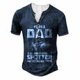 Being A Dad Letting Him Shoot Men's Henley T-Shirt Navy Blue