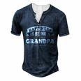 Happiness Is Being A Grandpa Men Top Fathers Day Gifts  Men's Henley Button-Down 3D Print T-shirt Navy Blue