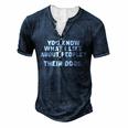 You Know What I Like V2 Men's Henley T-Shirt Navy Blue