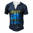 Mens Best Dad In The World For A Dad   Men's Henley Button-Down 3D Print T-shirt Navy Blue