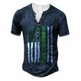 Mental Health Awareness Green Ribbon  V2 Men's Henley Button-Down 3D Print T-shirt Navy Blue