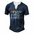 Mental Health Matters Mental Health Awareness Illness  Men's Henley Button-Down 3D Print T-shirt Navy Blue