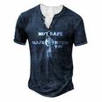 Not Safe Men's Henley T-Shirt Navy Blue