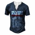 Reasons Racing Men's Henley T-Shirt Navy Blue