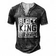 Black King The Most Important Piece In The Game African Men Men's Henley T-Shirt Dark Grey